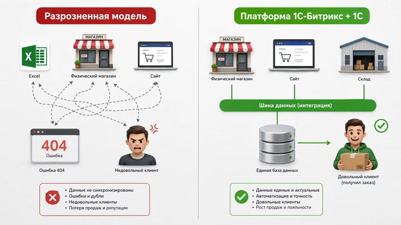 Схема мультискладовости в 1С-Битрикс