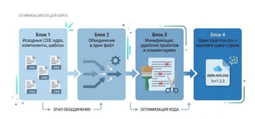 инлайн критического CSS в head и отложенная загрузка остальных стилей на Битрикс