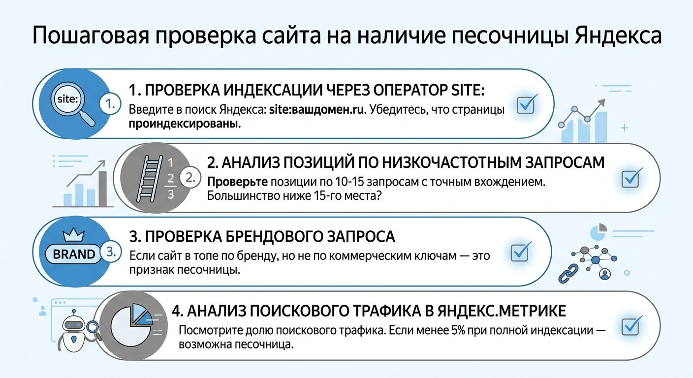 Пошаговая проверка сайта на песочницу